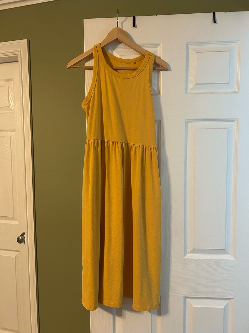 Buffalo David Bitton Sleeveless Mustard Midi Dress